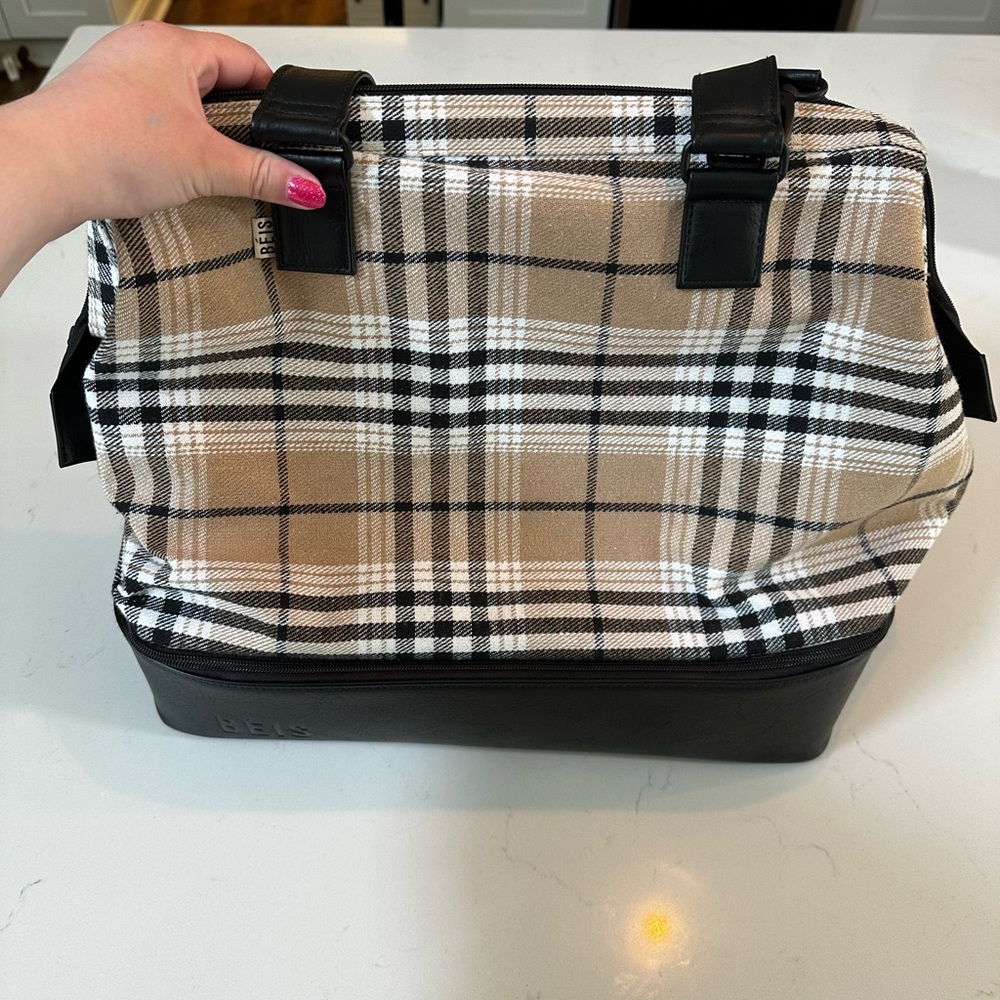 Limited Edition Beis Plaid Mini Weekender